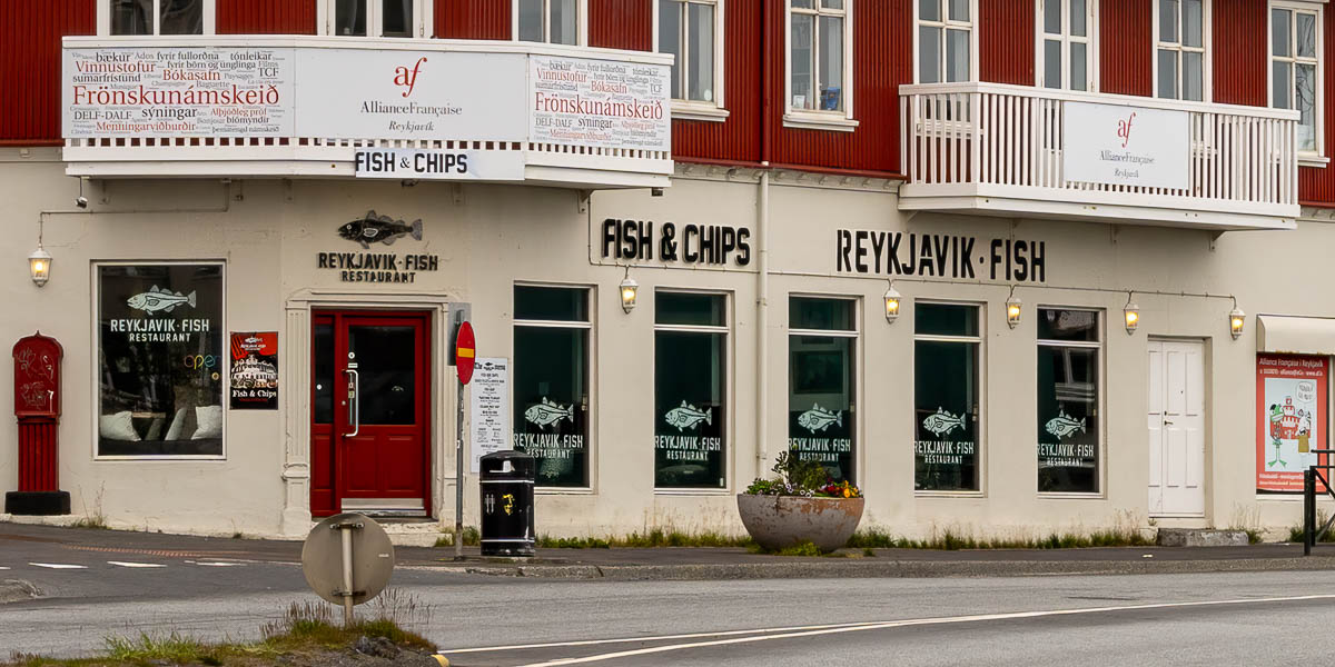 Reykjavik, vieux port : restaurants, Alliance française