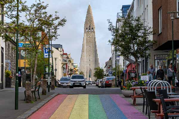 Reykjavik, Skólavörðustígur : Hallgrímskirkja