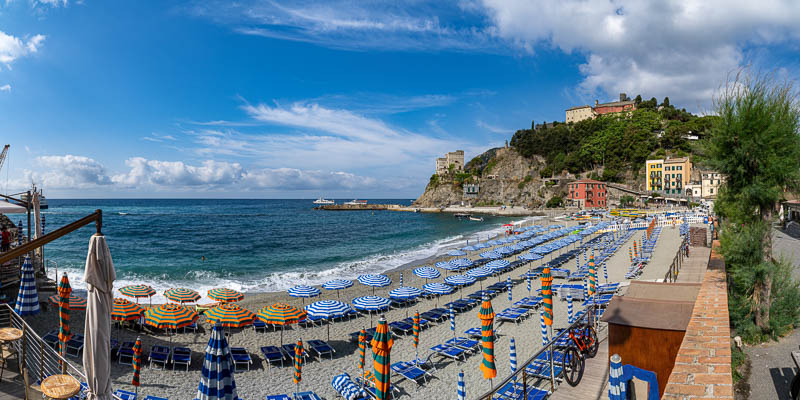 Plage de Monterosso al Mare et convento Frati Cappuccini