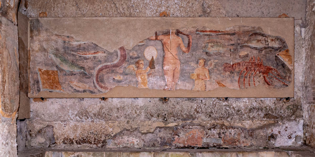 Ostia Antica : thermes des Sept Sages, fresque