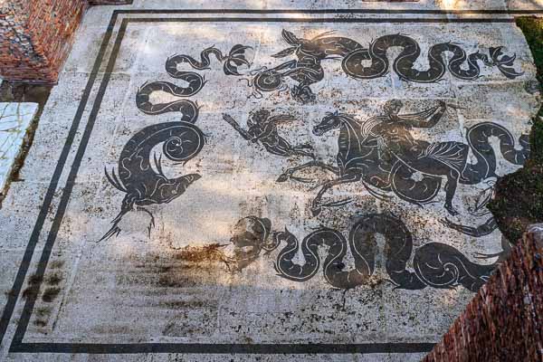 Ostia Antica : thermes de Neptune, mosaïque d'Amphitrite