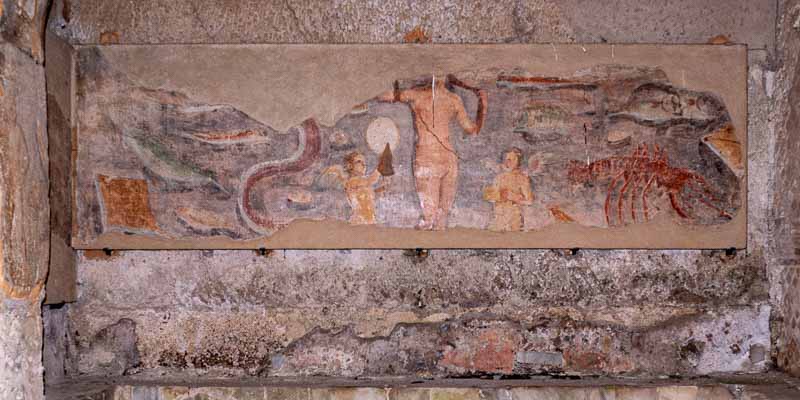 Ostia Antica : thermes des Sept Sages, fresque, Vénus