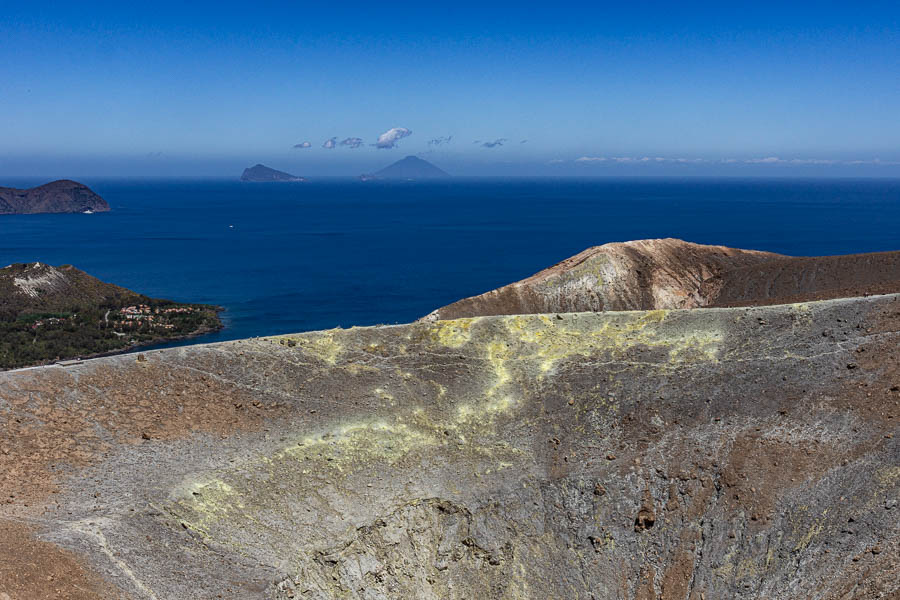 Cratère du Vulcano : fumerolles