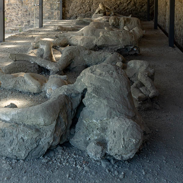 Pompéi : moulages des fugitifs