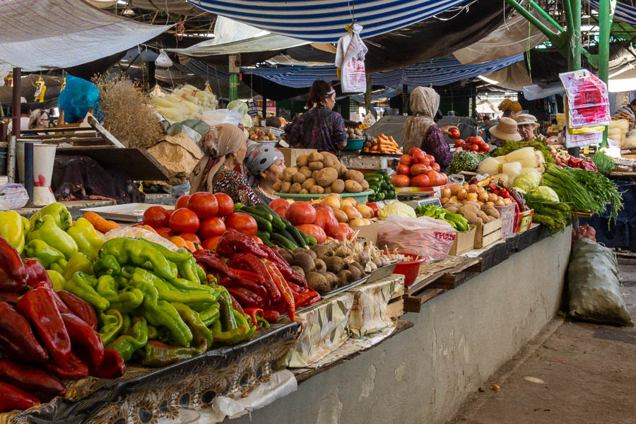 Bichkek : Osh Bazar, légumes