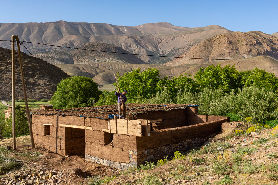 Construction d'une maison en terre