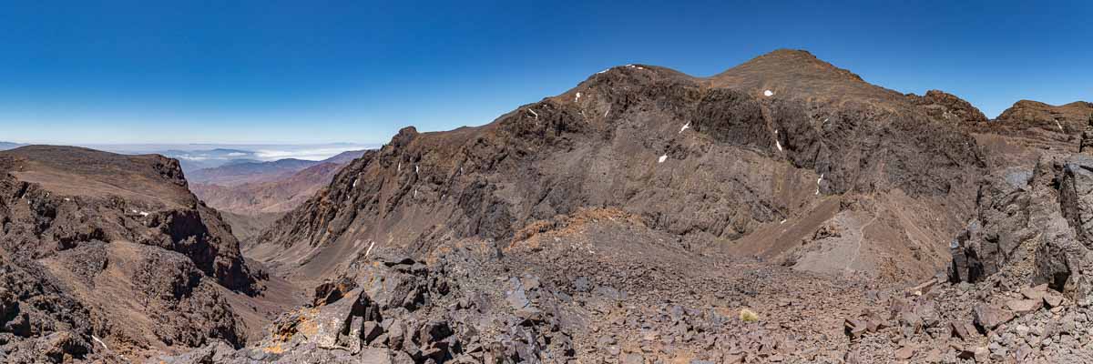 Vue du tizi n’Ouagane, Ouanoukrim, 4088 m