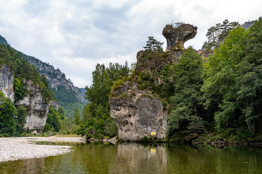 Gorges du Tarn : rocher du Champignon