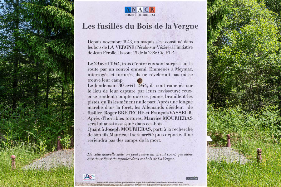 Stèle de la Résistance du bois de la Vergne