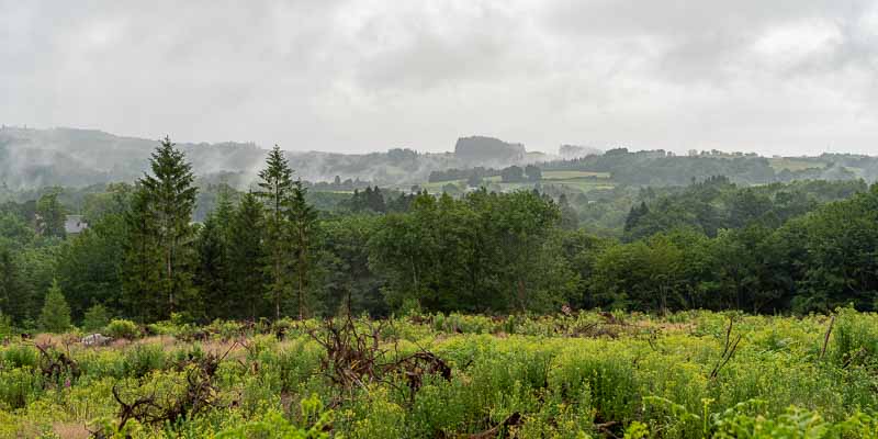Retour à Lacelle sous la pluie