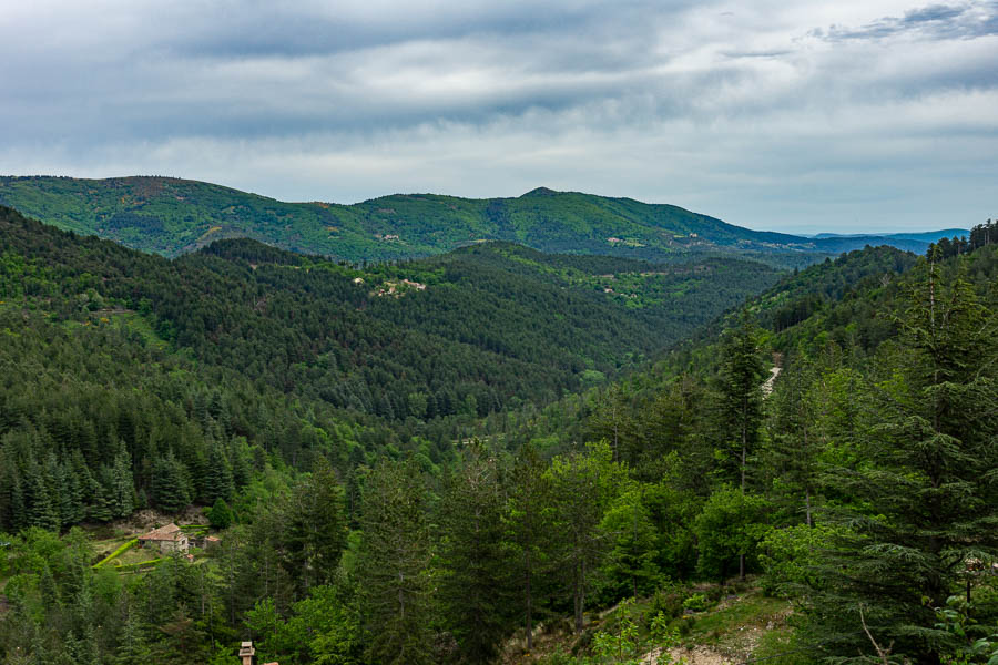 Cévennes depuis Aiguebelle : sommet de la Loubière, 881 m