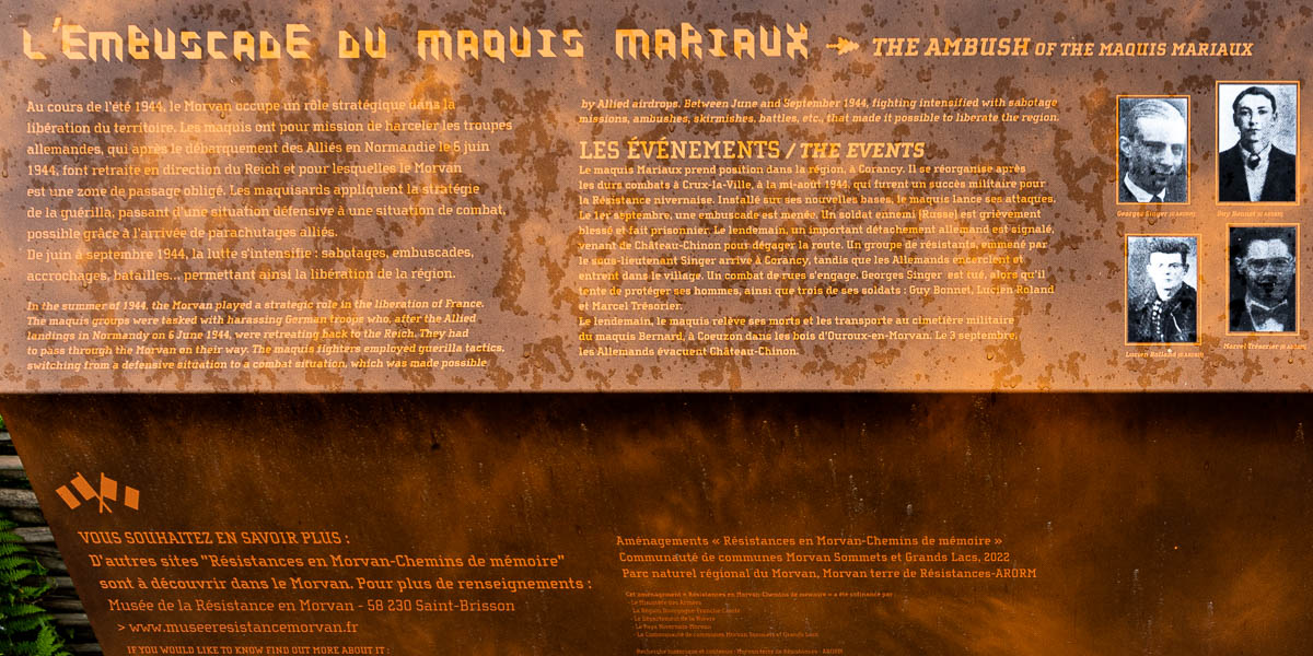 Corancy : mémorial du maquis Mariaux