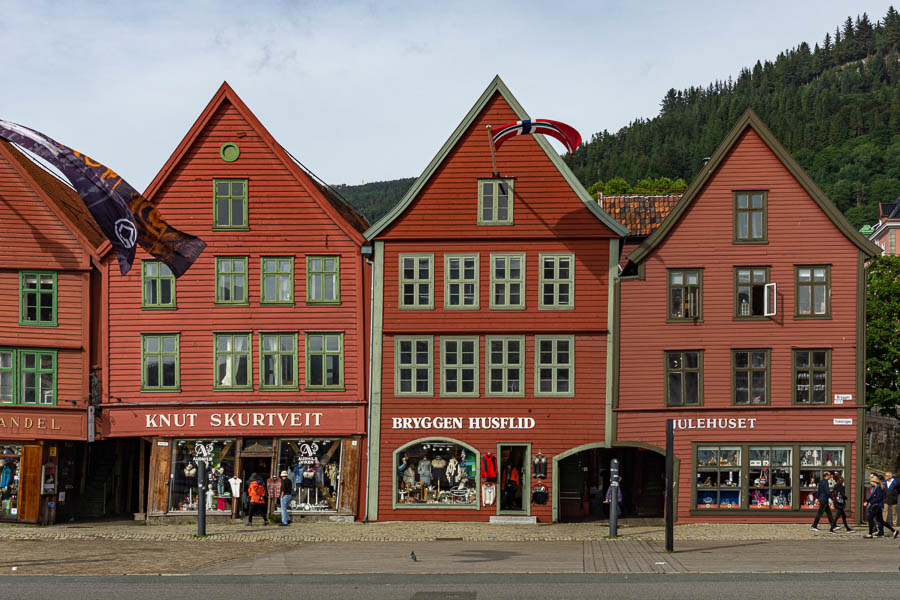 Bergen : entrepôts hanséatiques de Bryggen