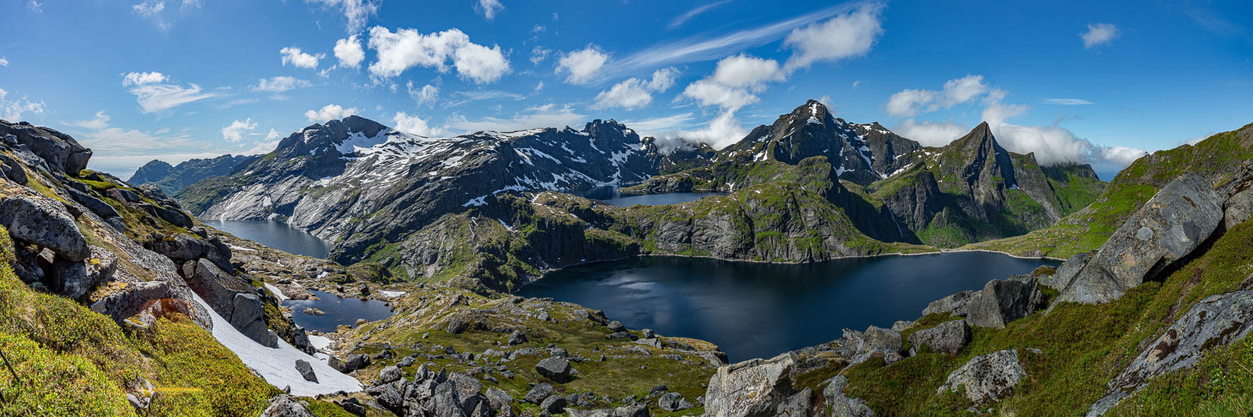 Tennesvatnet et Krokvatnet, Hermannsdalstind, 1029 m