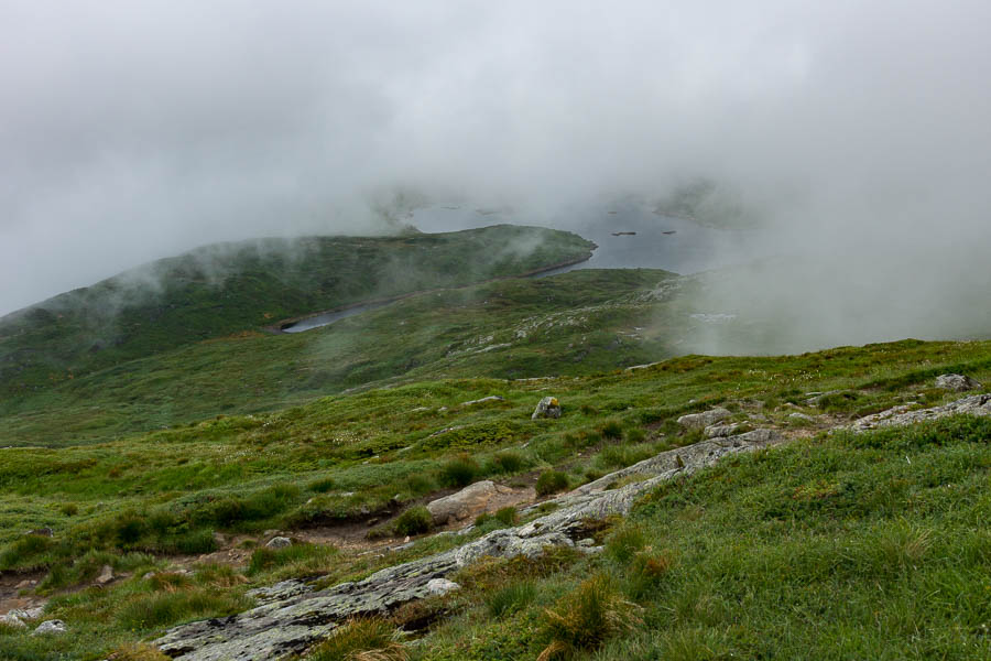 Brume sur le Langelivatnet