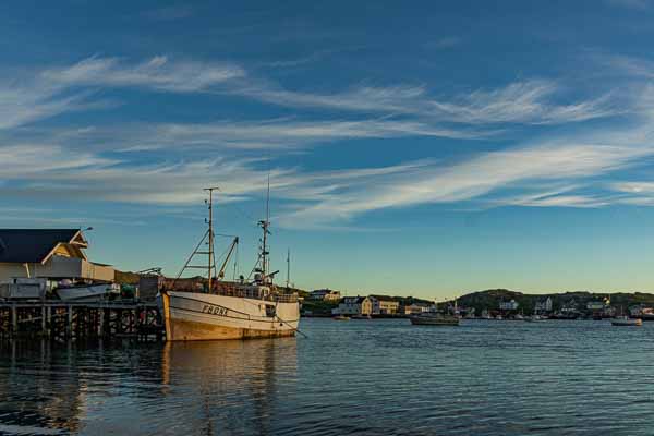 Port de Gjesvær à minuit