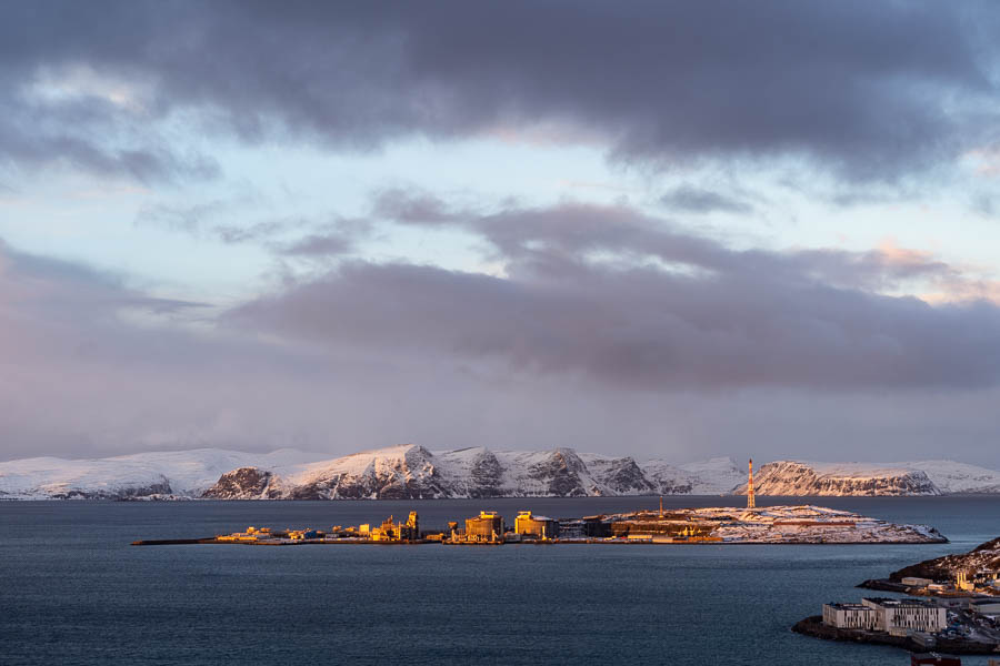 Melkøya depuis Hammerfest