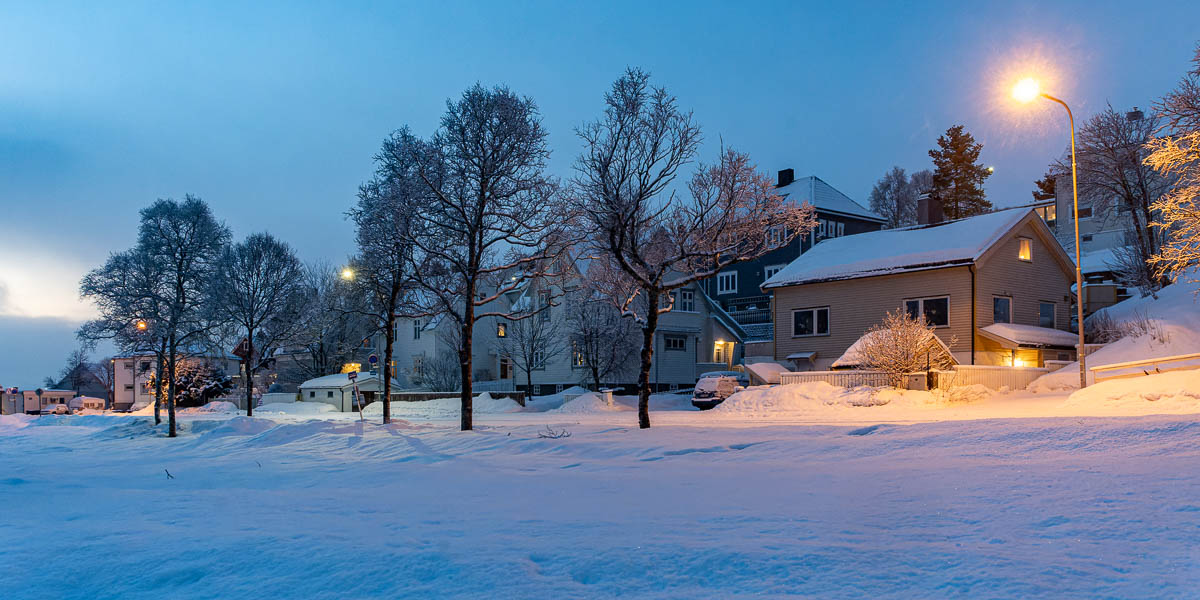 Harstad sous la neige