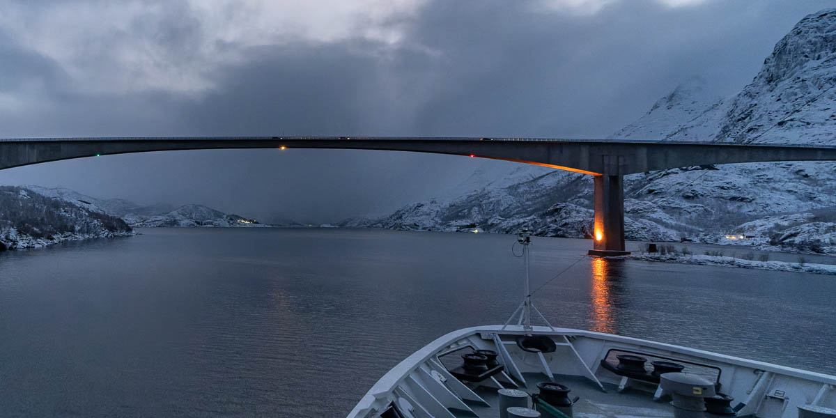 Pont sur le Raftsundet vu du nord