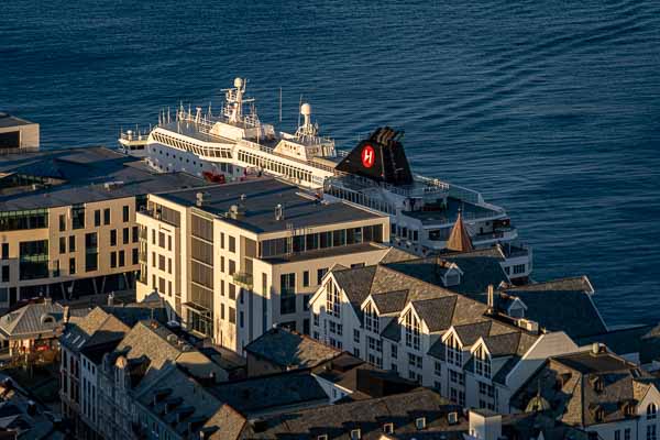 Ålesund depuis Fjellstua : gare maritime