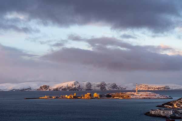 Melkøya depuis Hammerfest