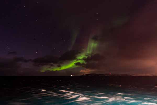 Aurore boréale près de Mehamn