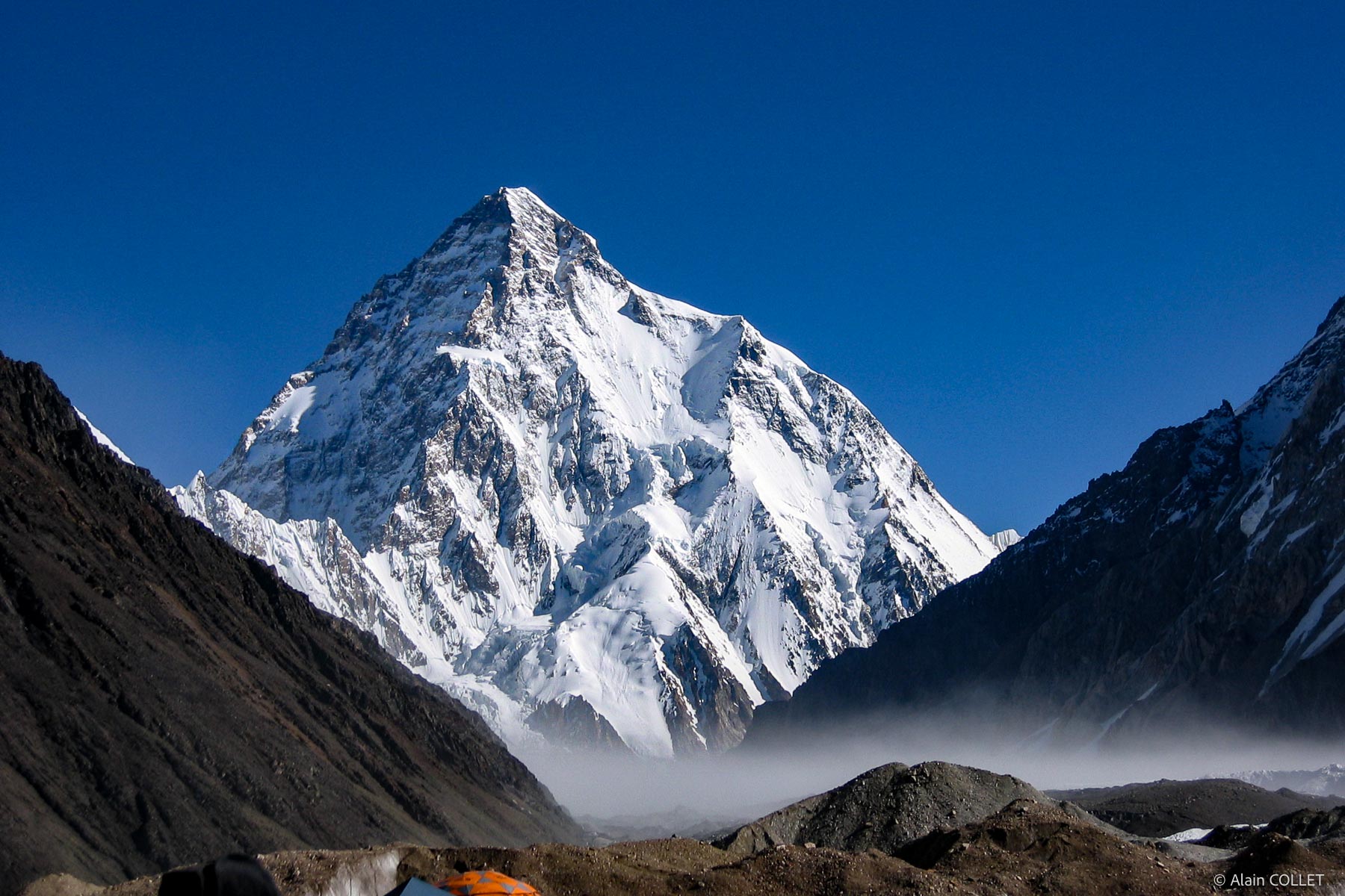 K2, 8611 m, depuis Concordia le matin
