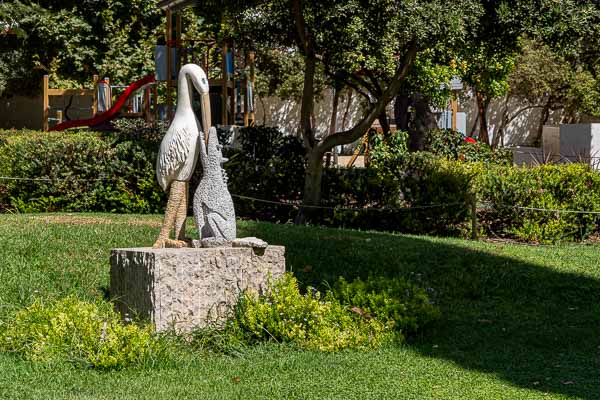 Faro, jardim da Alameda João de Deus : cigogne