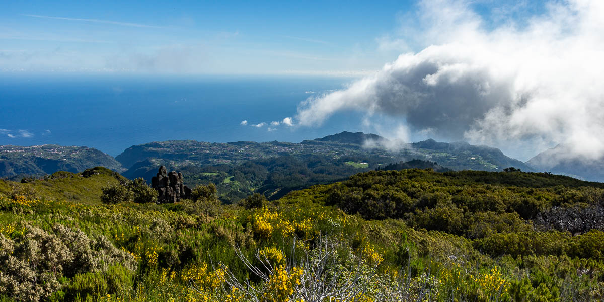 Achada do Teixeira : vue nord vers Santana