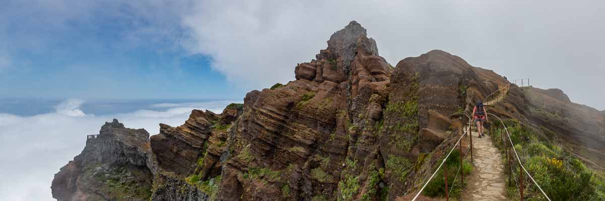 Belvédère Ninho da Manta, Pedra Rija, sentier entre pico das Torres et pico do Arieiro