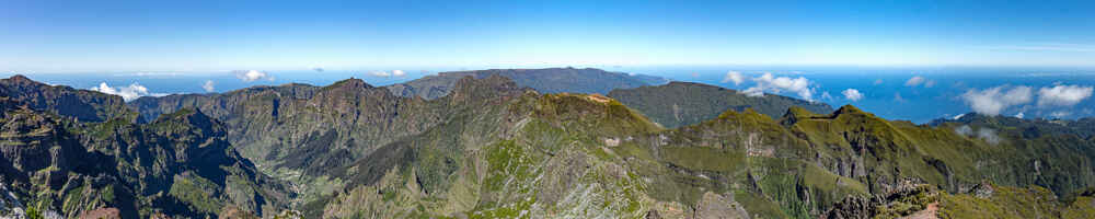 Pico Ruivo, 1862 m, vue ouest