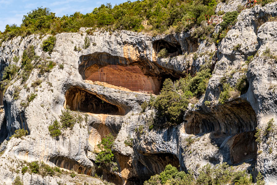 Gorges du rio Vero : abris sous roche avec peintures rupestres