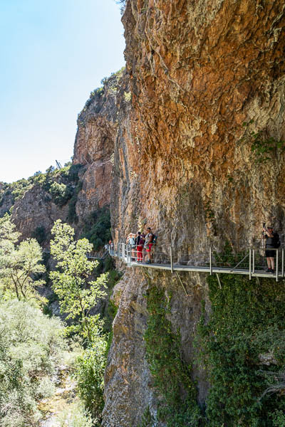 Alquézar : gorges du rio Vero, passerelle