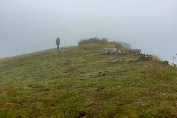 Brouillard au pic d'Iparla, 1049 m