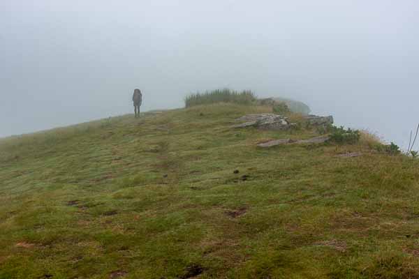 Brouillard au pic d'Iparla, 1049 m