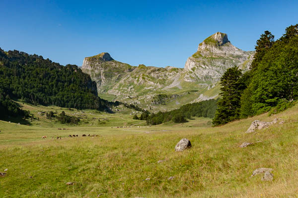 Pont de Bious, 1540 m, pic Paradis, pic Castérau