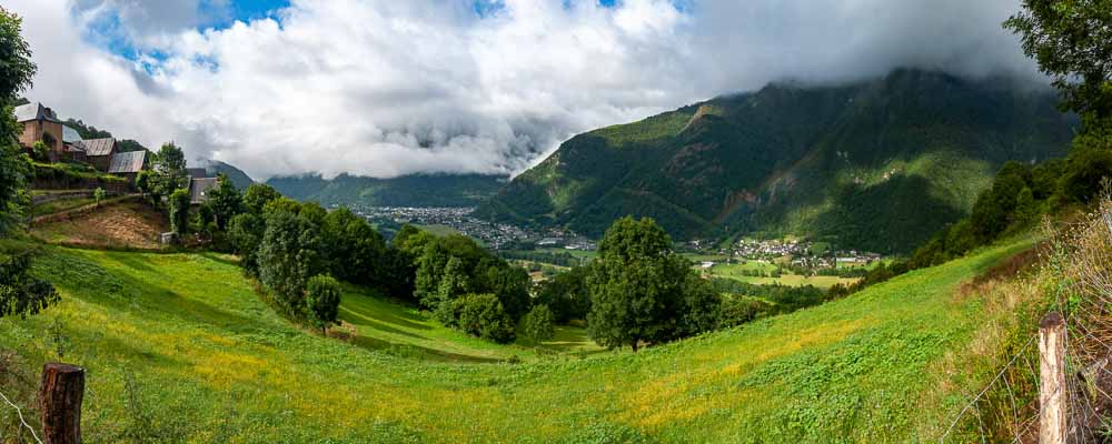 Luchon, 615 m, depuis Sode, 900 m