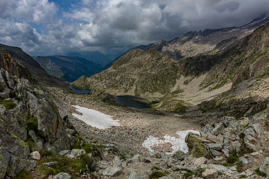 Lacs de Vallibierna depuis le col homonyme, 2710 m