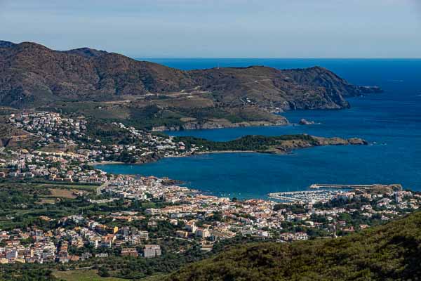 Cap de Creus : Llançà depuis le col del Perer