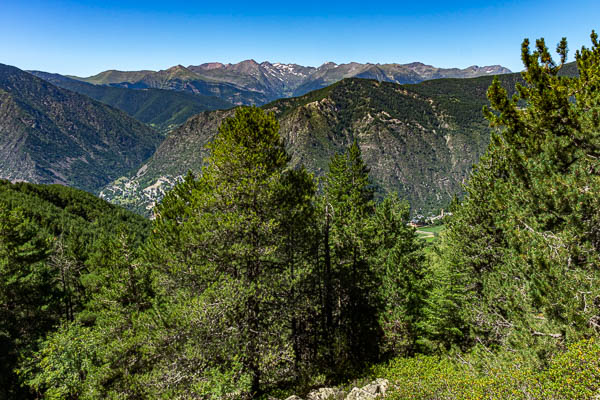 Engolasters, vue vers la Comapedrosa