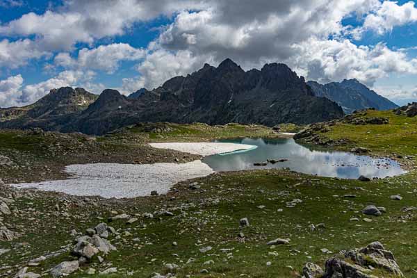 Port de Ratera, 2534 m, vue est, laquet, pic de Saboredo