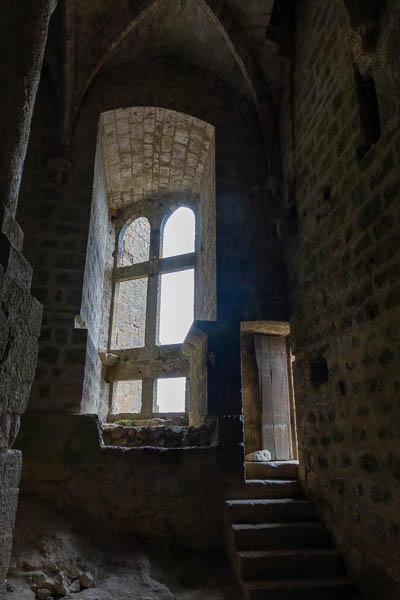 Château de Quéribus : donjon, salle du pilier