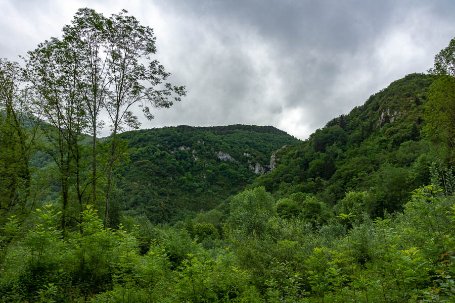 Montée vers le plateau de Sault