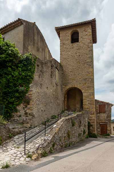 Château de Durban-Corbières : porte-clocher