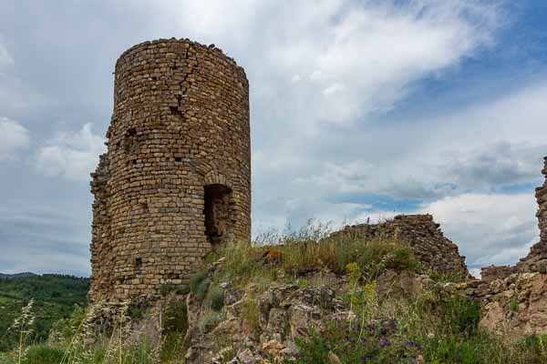 Château de Durban-Corbières : tour ronde