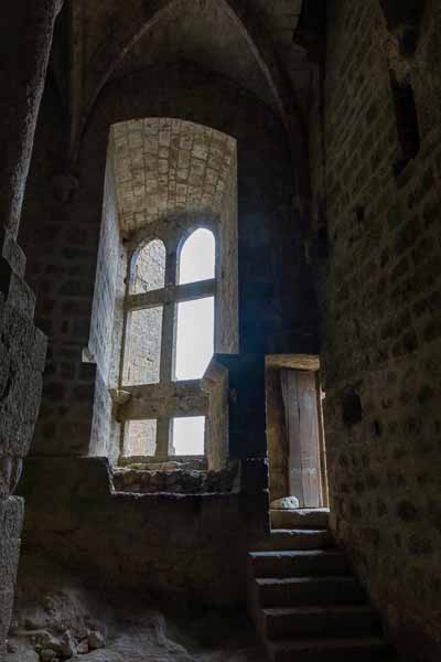 Quéribus : donjon, salle du pilier