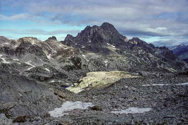Le Lurien, 2826 m, depuis le col d'Arrémoulit, 2448 m
