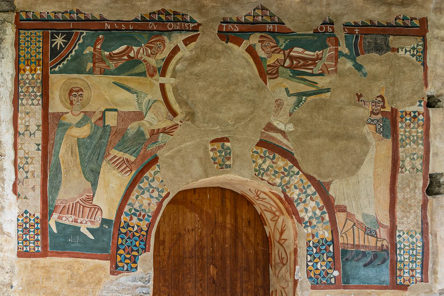 Église de Boí : fresque extérieure