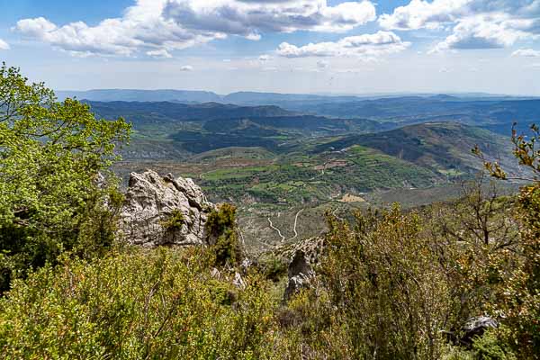 Serra de Sant Gervàs, vue sud vers le congost de Mont-rebei