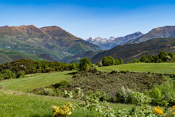 Entre Senterada et Montcortès : vue vers les Encantats